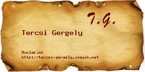 Tercsi Gergely névjegykártya