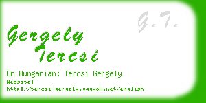 gergely tercsi business card